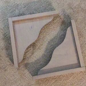 2 Corbels 11" x 11" x 3". Gray/beige